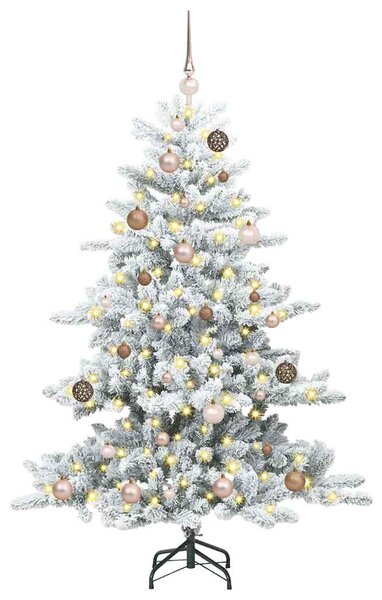 Umělý Skládací Vánoční Strom s stojanem Bílá 150 cm PVC a ocel 3397703