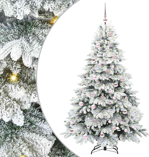 Umělý vánoční stromeček s 300 LED diodami Bílá 180 cm PE a PVC 3397616
