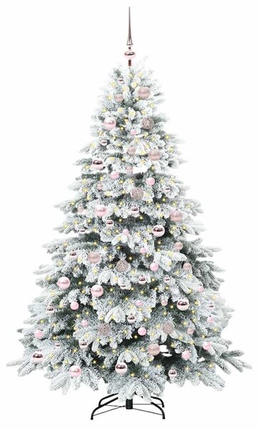 Umělý vánoční stromeček s 300 LED diodami Bílá 180 cm PE a PVC 3397616