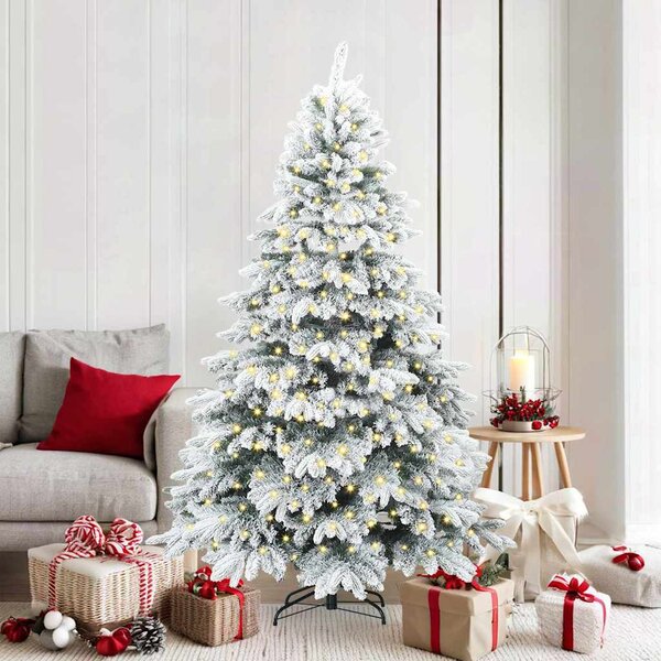 Umělý vánoční stromeček s 300 LED diodami Bílá 180 cm PE a PVC 3397610
