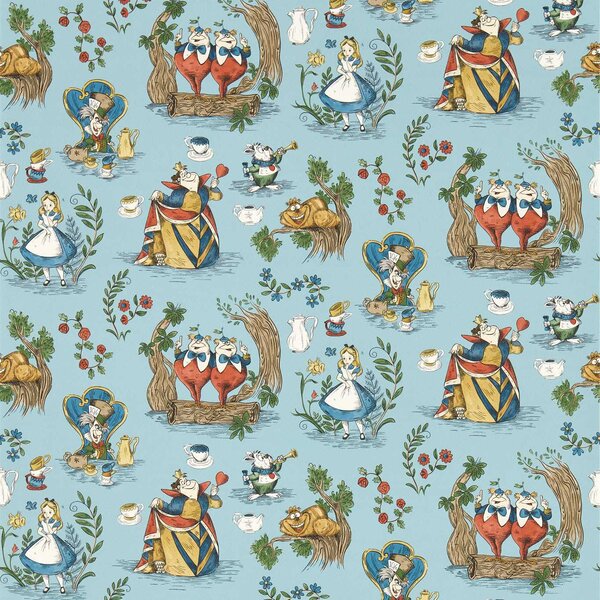 Sanderson Alice In Wonderland Odstín tapety: Puddle Blue