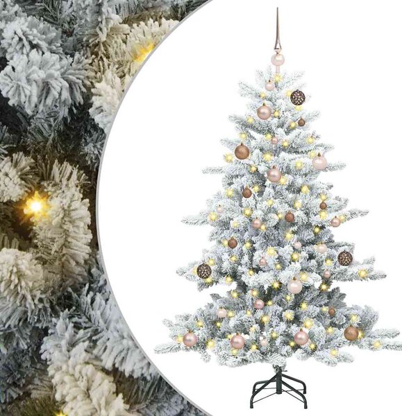 Umělý Skládací Vánoční Strom s stojanem Bílá 150 cm PVC a ocel 3397703