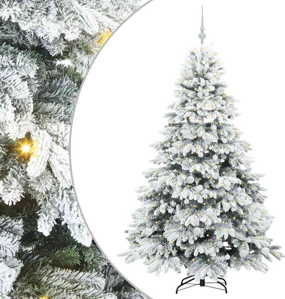 Umělý vánoční stromeček s 300 LED diodami Bílá 180 cm PE a PVC 3397617