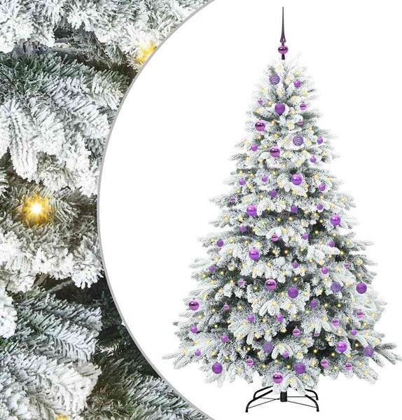 Umělý vánoční stromeček s 300 LED diodami Bílá 180 cm PE a PVC 3397620