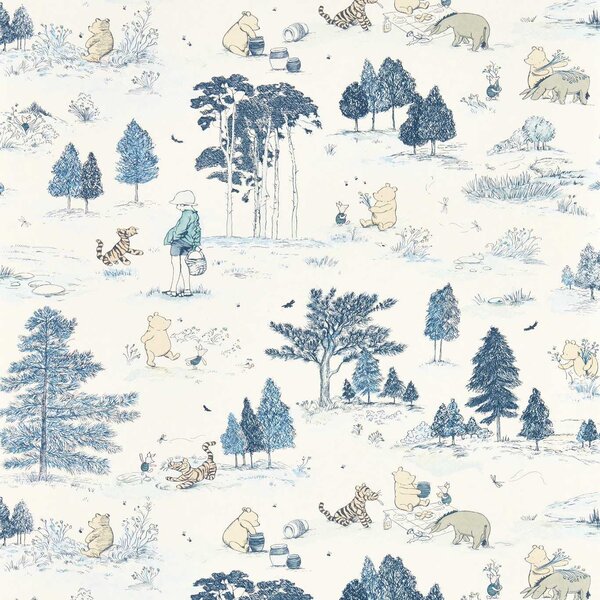 Sanderson Winnie The Pooh Odstín tapety: Macaron Green