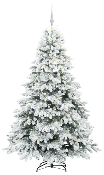 Umělý vánoční stromeček s 300 LED diodami Bílá 180 cm PE a PVC 3397617