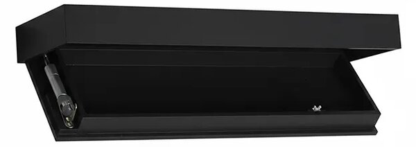 Floatshelf™ Nástěnná Police S Tajnou Přihrádkou (53 X 17,5 X 5 Cm), Černá