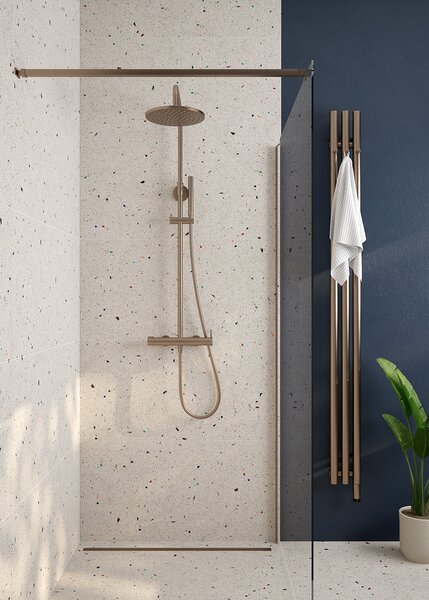 Oltens Stang elektrický radiátor 180x15 cm měděná kartáčovaný 55111610