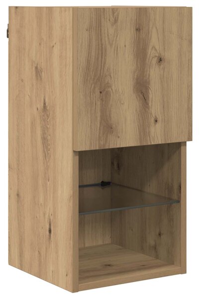Skříňky na TV zeď 4 ks Artisanový dub Kompozitní dřevo 3402915