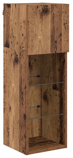 Skříňky na TV zeď 4 ks Artisanový dub Kompozitní dřevo 3402917