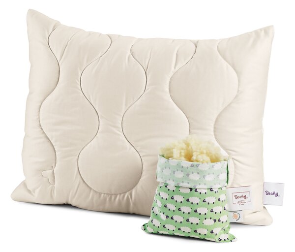 Vlněný polštář Besky Premium Varianta: vlněný polštář 60×45 cm