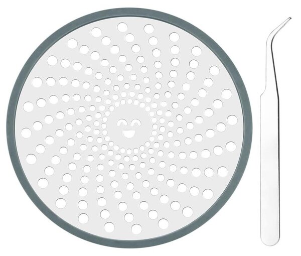 Zápach odtoku - Sítko do sprchy nerezová ocel - 11 cm - S pinzetou - Pro koupelnu a kuchyni