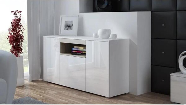 Cama K VIVA BI/BI+S, 3 dveře/dveří, 5 police/polic, Bílá, Dřevotřískové desky, Bílá, Dřevotřískové desky