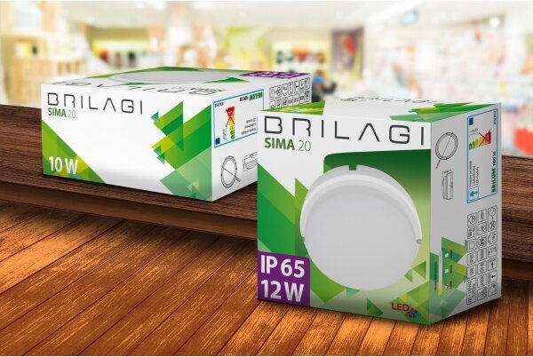 Brilagi - LED Stropní průmyslové svítidlo SIMA LED/12W/230V IP65 bílá