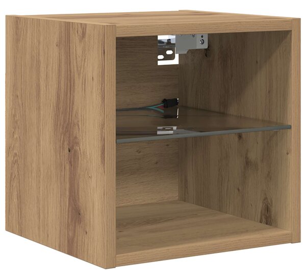 Televizní skříň 8 ks Artisanový dub Sklo 3402939