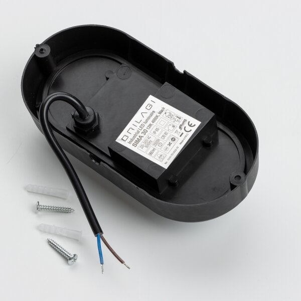 Brilagi - LED Stropní průmyslové svítidlo SIMA LED/12W/230V IP65 černá