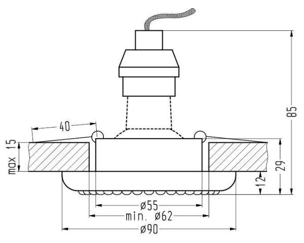 Podhledové svítidlo SOC 1xGU10/50W/230V černá
