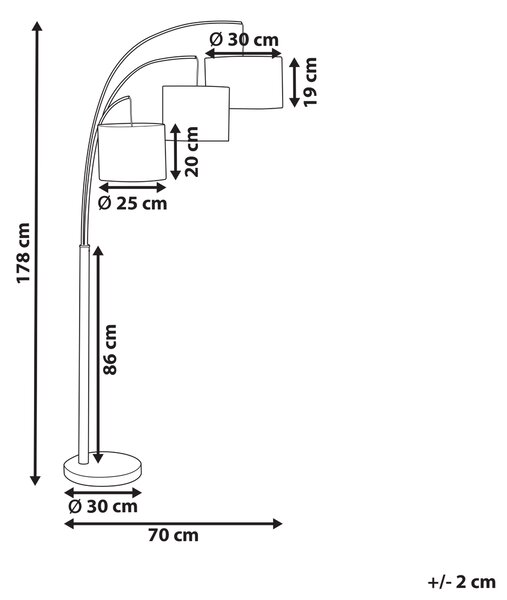 Stojací lampa CARONI Len Béžová