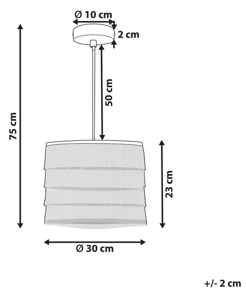 Závěsná lampa SUAPURE Tkanina Černá