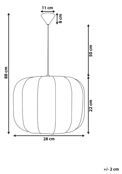 Závěsná lampa CABRIALES Bílá