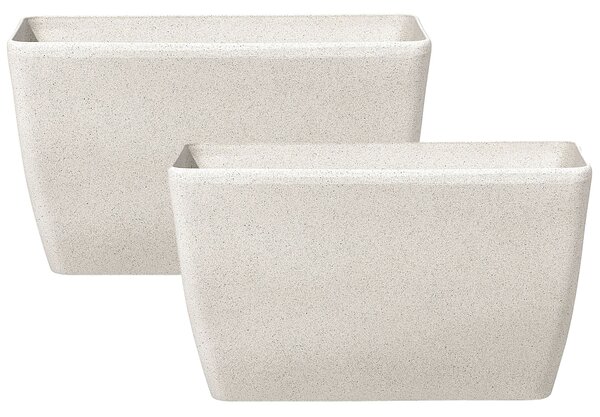 Sada 2 květináčů BARIS 74 cm Béžová