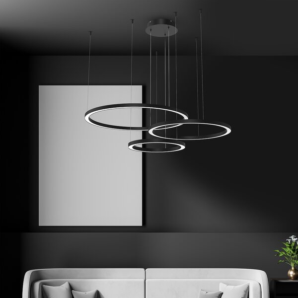 Závěsné LED svítidlo Galaxie, 3x LED 85w, 3500k, b