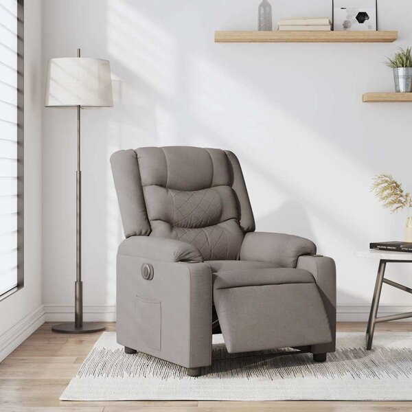 Elektrické polohovací křeslo taupe textil 3310251
