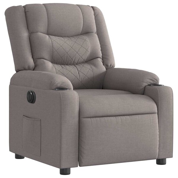 Elektrické polohovací křeslo taupe textil 3310251