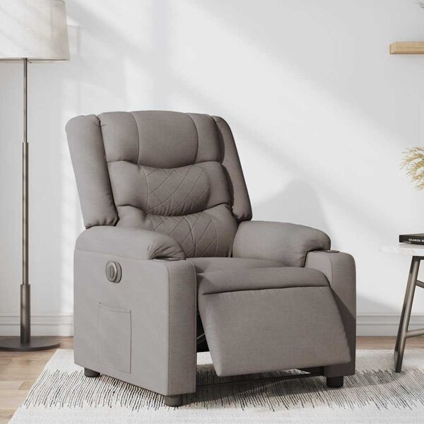 Elektrické polohovací křeslo taupe textil 3310251