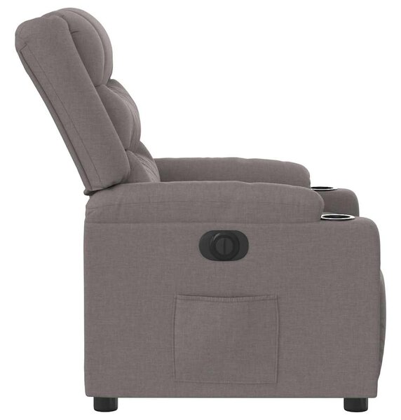 Elektrické polohovací křeslo taupe textil 3310251