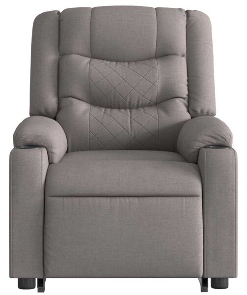 Zvedací polohovací křeslo taupe textil 3310265