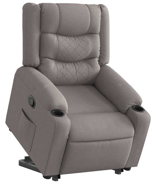 Zvedací polohovací křeslo taupe textil 3310265