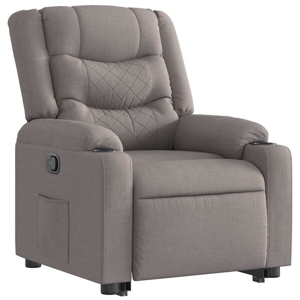 Zvedací polohovací křeslo taupe textil 3310265