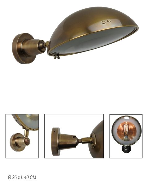 Nástěnná lampa Lisa Barva: spálená černá
