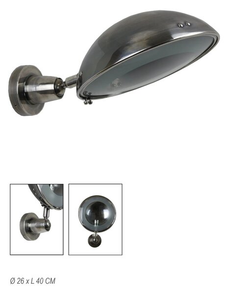 Nástěnná lampa Lisa Barva: spálená černá
