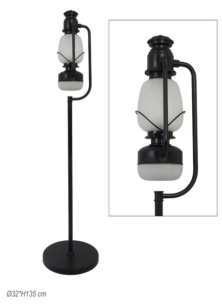 Dekorativní stojací lampa Joss Barva: spálená černá