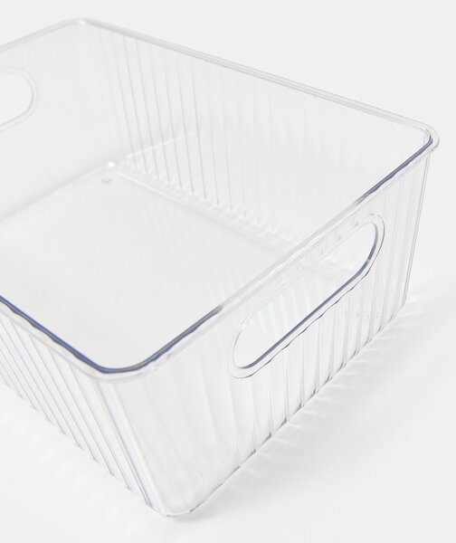 Sinsay - Rýhované úložné boxy 2 pack - clear