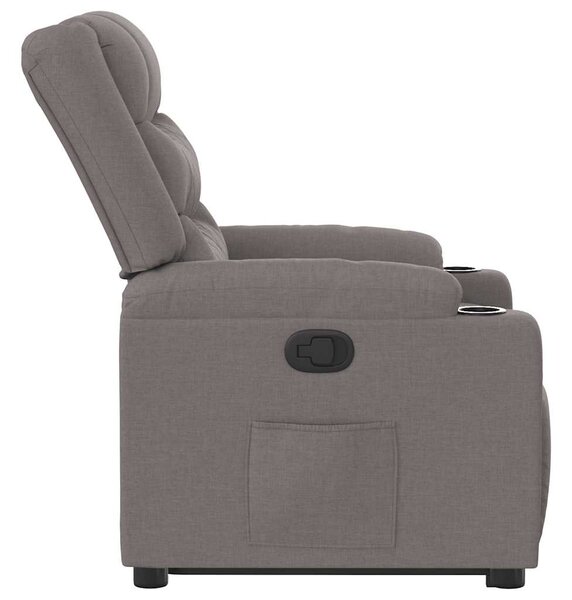 Zvedací polohovací křeslo taupe textil 3310265