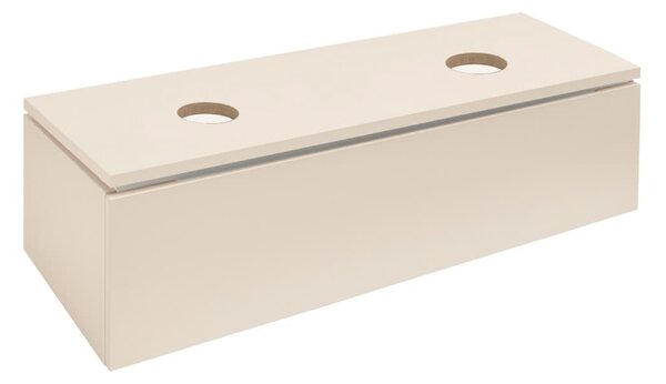 Koupelnová skříňka s krycí deskou SAT Feel 120x30x46 cm pískově béžová mat SATFEEL120BED