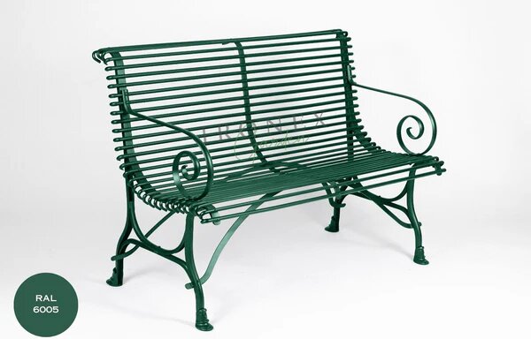 Kovová lavice Arras B2 Barva: Ruby Red - RAL 3003, Galvanizace: Nic