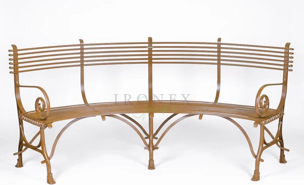 Kovová lavice Arras Curved Bench BCV Barva: Anthracite Grey - RAL 7016, Galvanizace: Nic