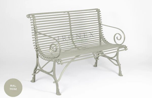 Kovová lavice Arras B2 Barva: Ruby Red - RAL 3003, Galvanizace: Nic