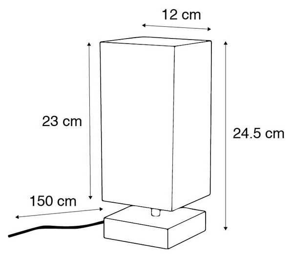Moderní stolní lampa šedá s ocelí - Milo