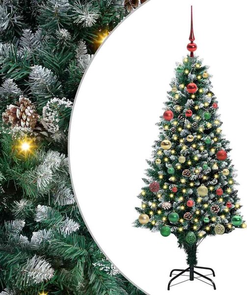 Umělý vánoční stromeček Zelená 150 cm PVC, ocel a plast 3396259