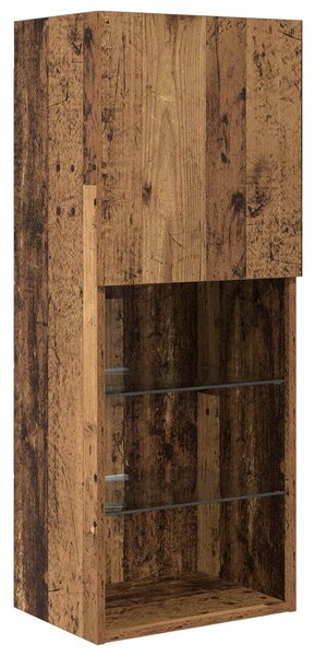 TV nástěnné jednotky s LED 5 ks Staré dřevo 100 x 30 x 30 cm 3402950