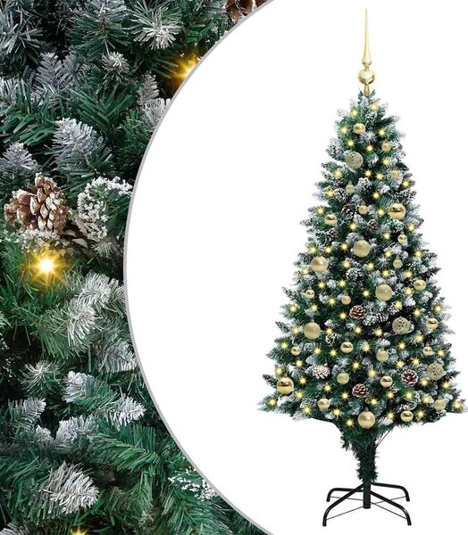 Umělý vánoční stromeček Zelená 150 cm PVC, ocel a plast 3396255