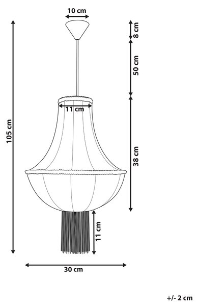 Závěsná lampa ARAGUA Bílá