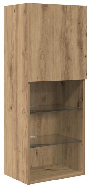 TV nástěnné jednotky s LED 5 ks Artisanový dub 100 x 30 x 30 cm 3402951