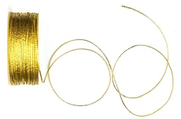 Dekorační zlatý provázek DENVER GOLD 2mm x 10m (3,-Kč/m)