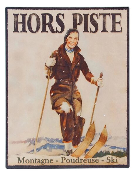 RETRO plechová cedule Mimo sjezdovku